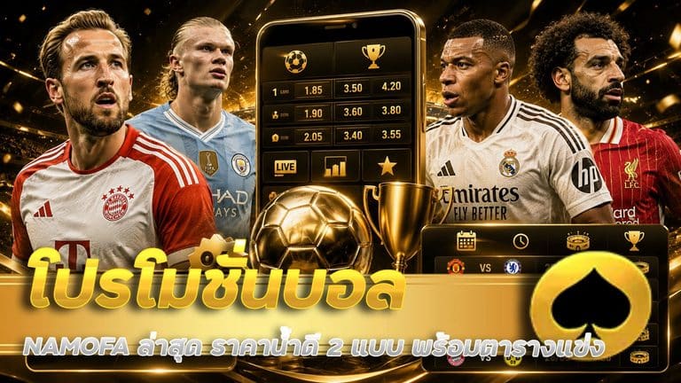 โปรโมชั่นบอล NAMOFA ล่าสุด